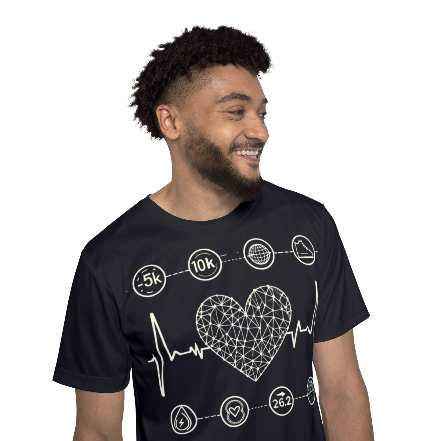 How My Heart Beats - Men's Black Athletic Shirt