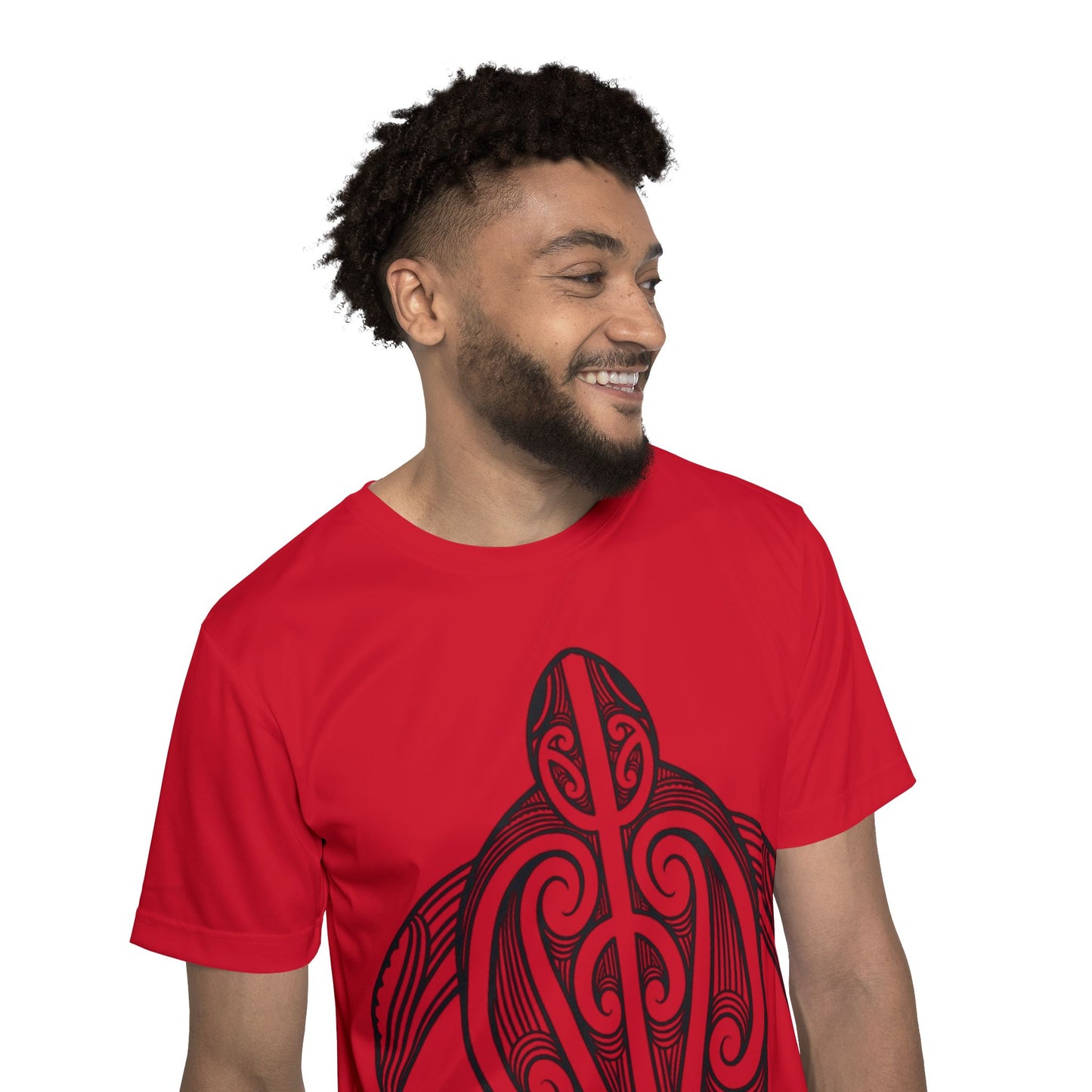 Chill Turtle - Red Men's Athletic Shirt