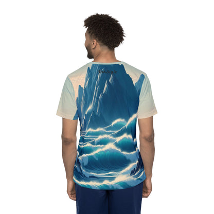 Running Like The Waves - Men's Athletic Shirt