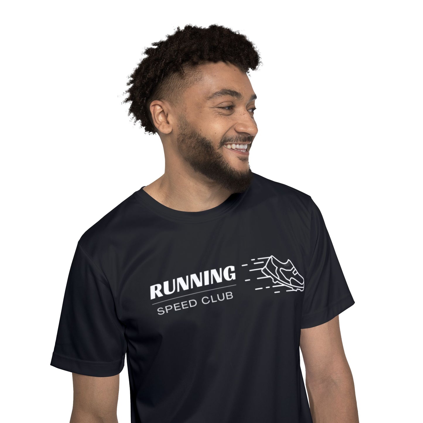 Running Speed Club - Men's Black Athletic Shirt