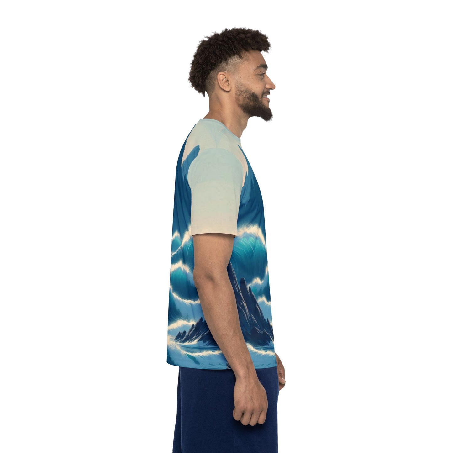 Running Like The Waves - Men's Athletic Shirt