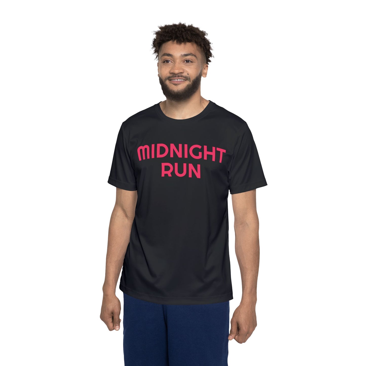Midnight Run - Black Men's Athletic Shirt