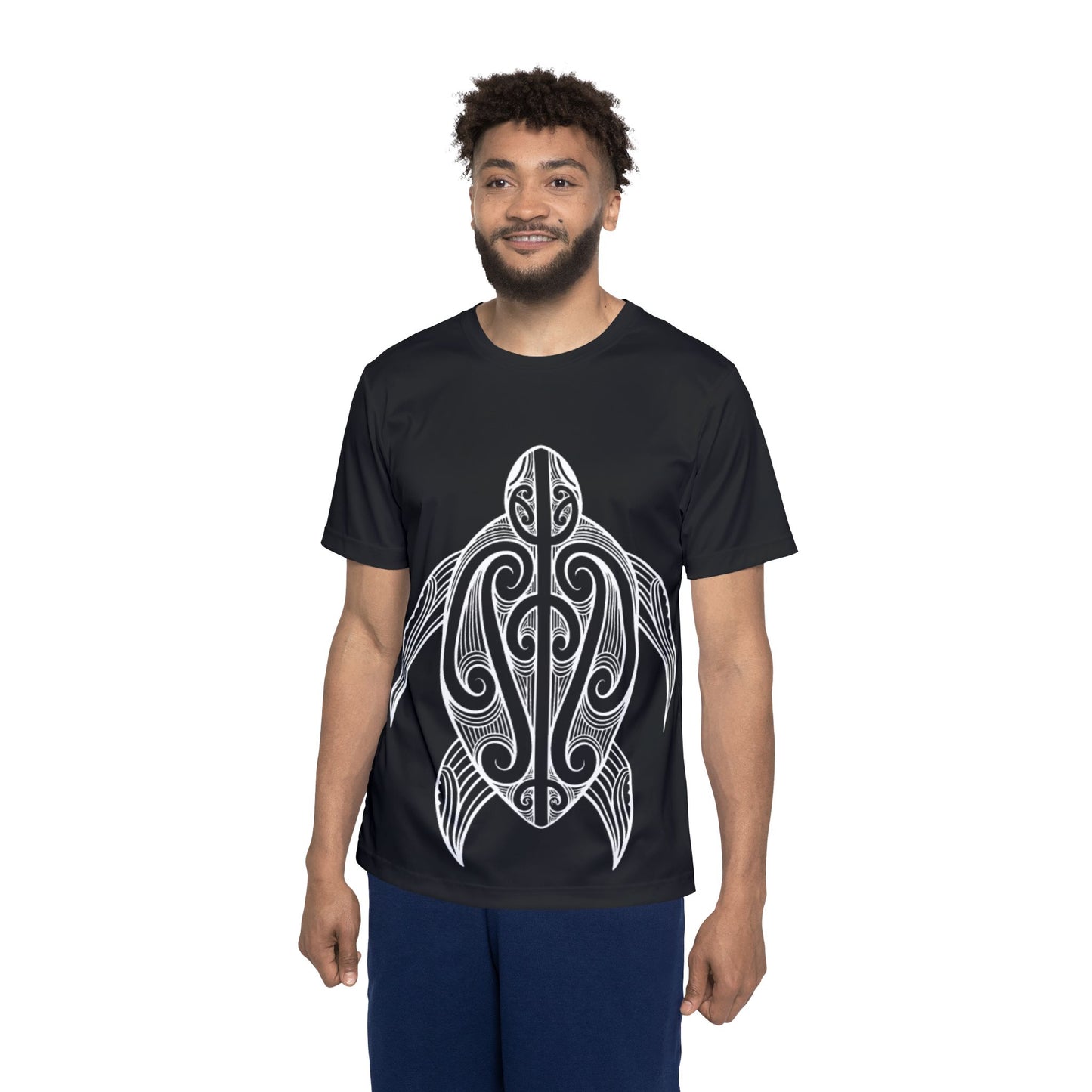 Chill Turtle - Black Men's Athletic Shirt