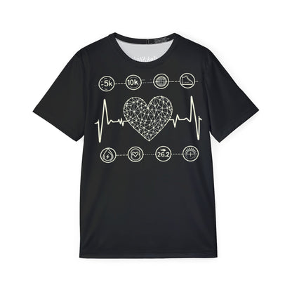 How My Heart Beats - Men's Black Athletic Shirt