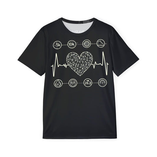 How My Heart Beats - Men's Black Athletic Shirt