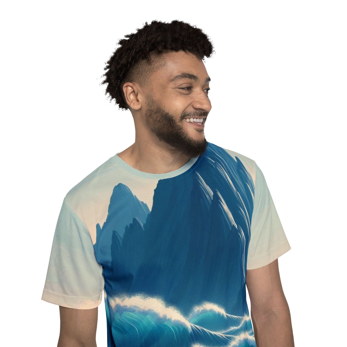 Running Like The Waves - Men's Athletic Shirt