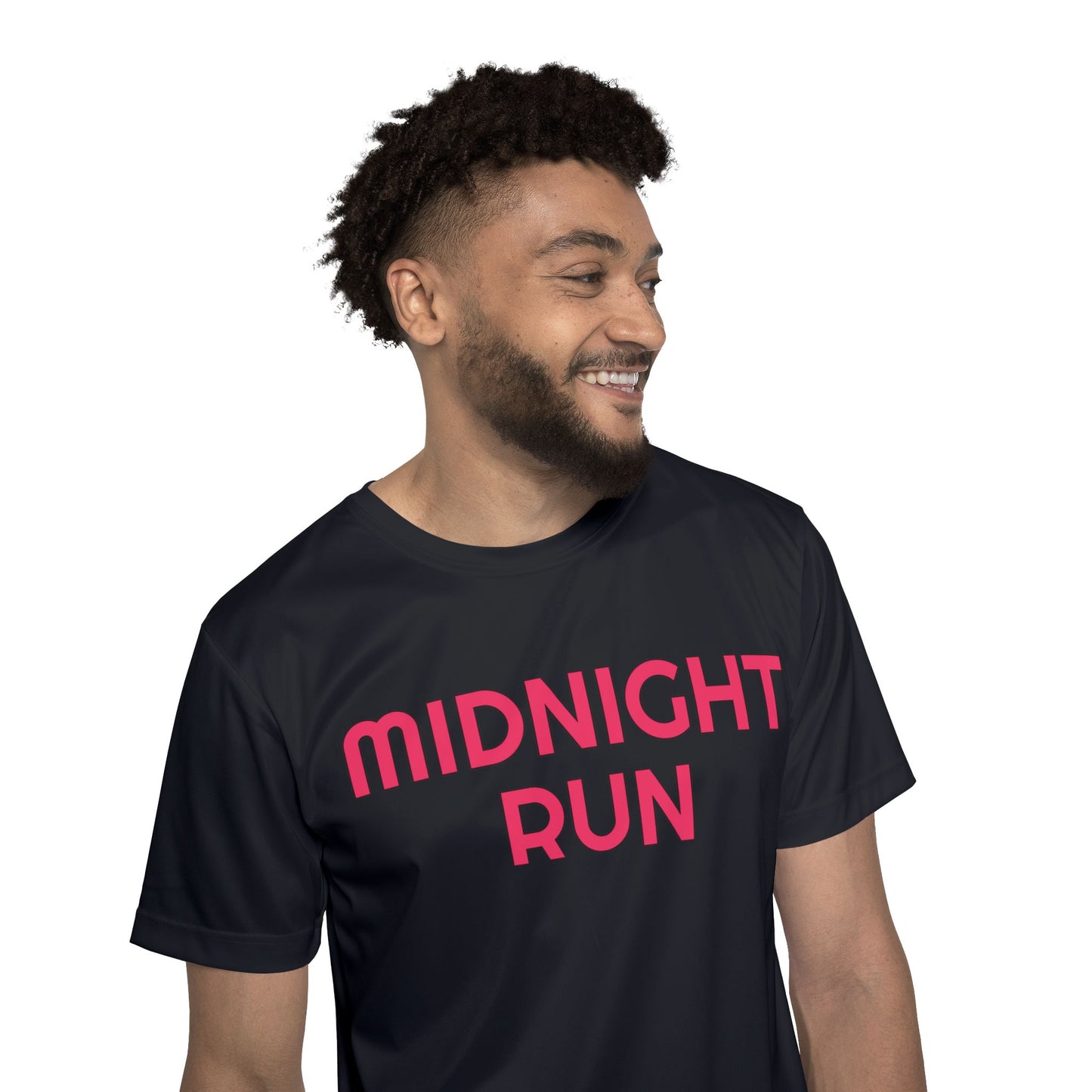 Midnight Run - Black Men's Athletic Shirt