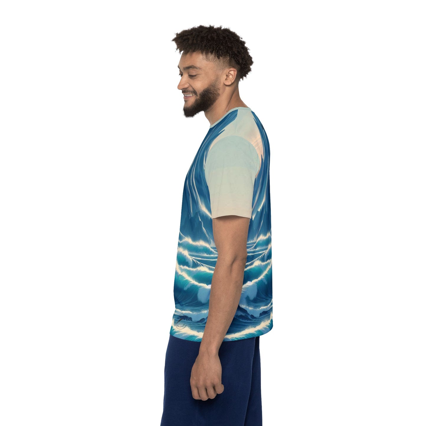 Running Like The Waves - Men's Athletic Shirt