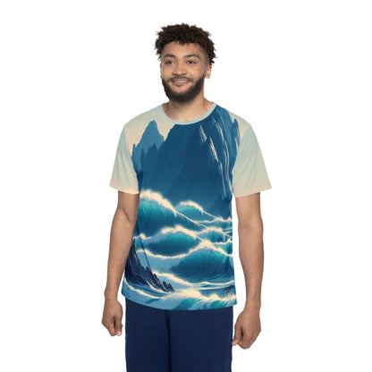 Running Like The Waves - Men's Athletic Shirt