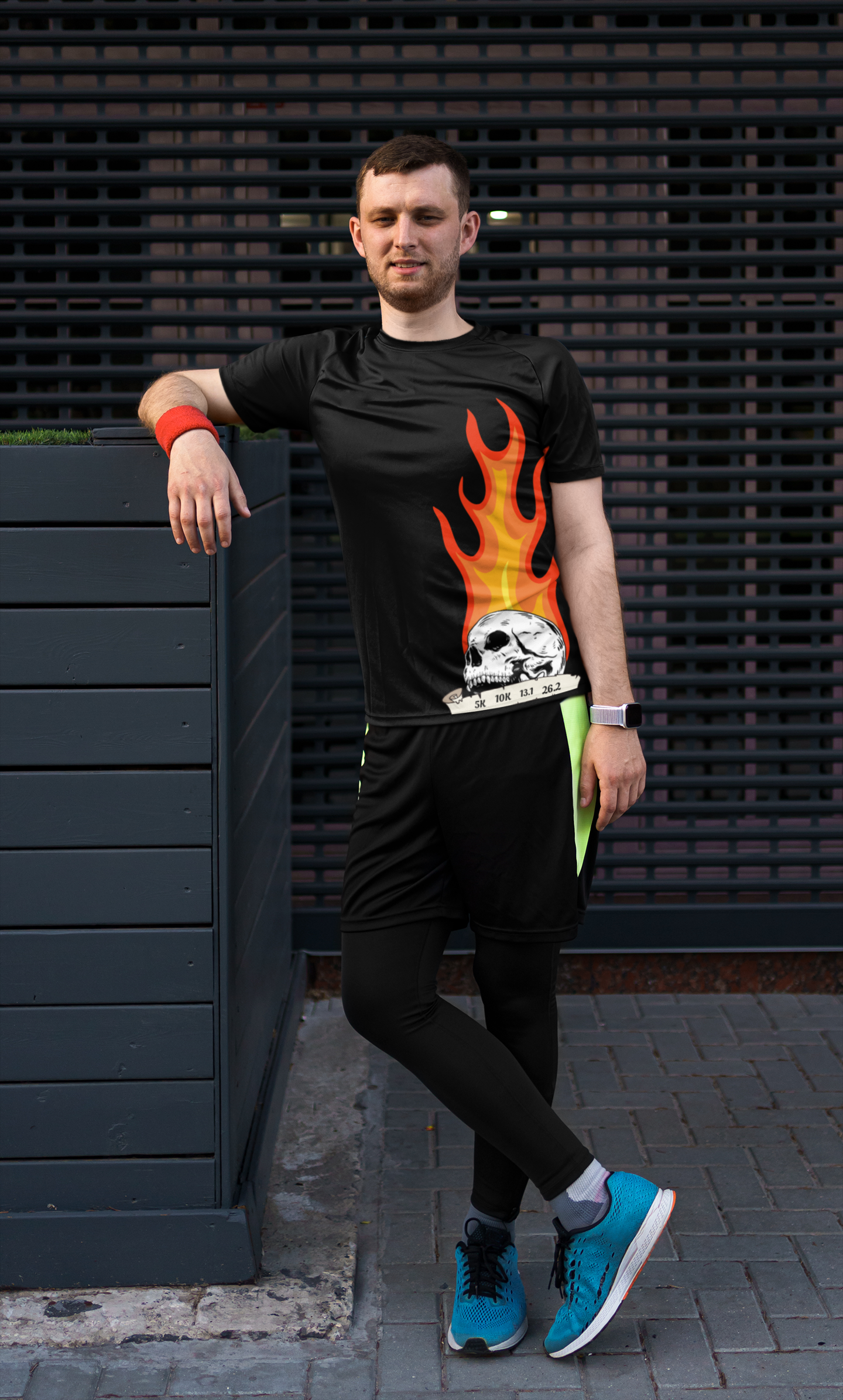 My Skulls On Fire - Men's Athletic Shirt