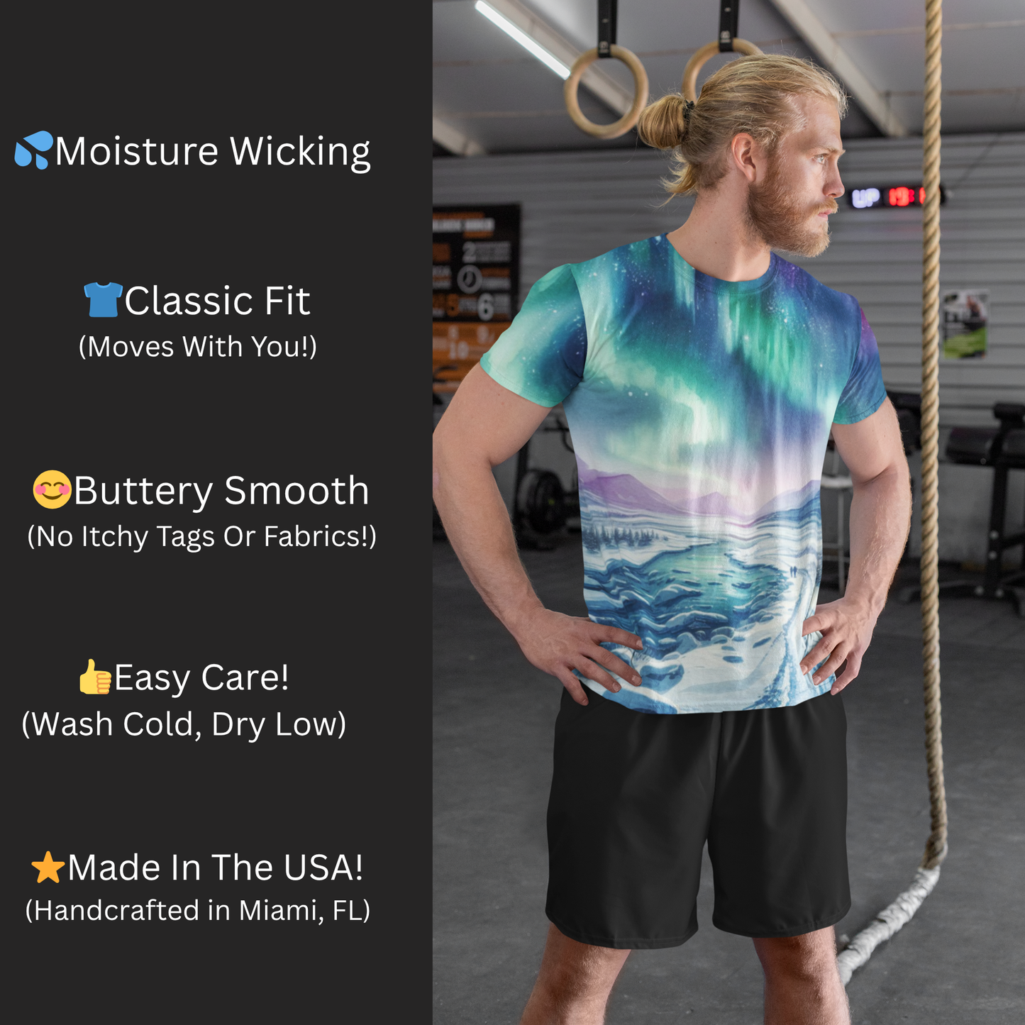 Northern Lights - Men's Athletic Shirt
